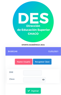 Inscripciones 2021 INSTITUTO DE EDUCACI N SUPERIOR